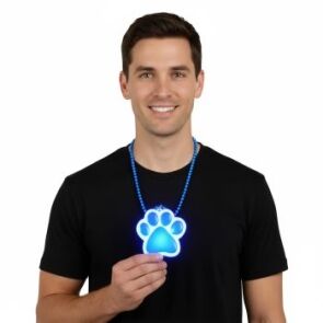 Light Up Blue Paw Print Charm Necklace All Products Light Up Blue Paw Print Charm Necklace All Products