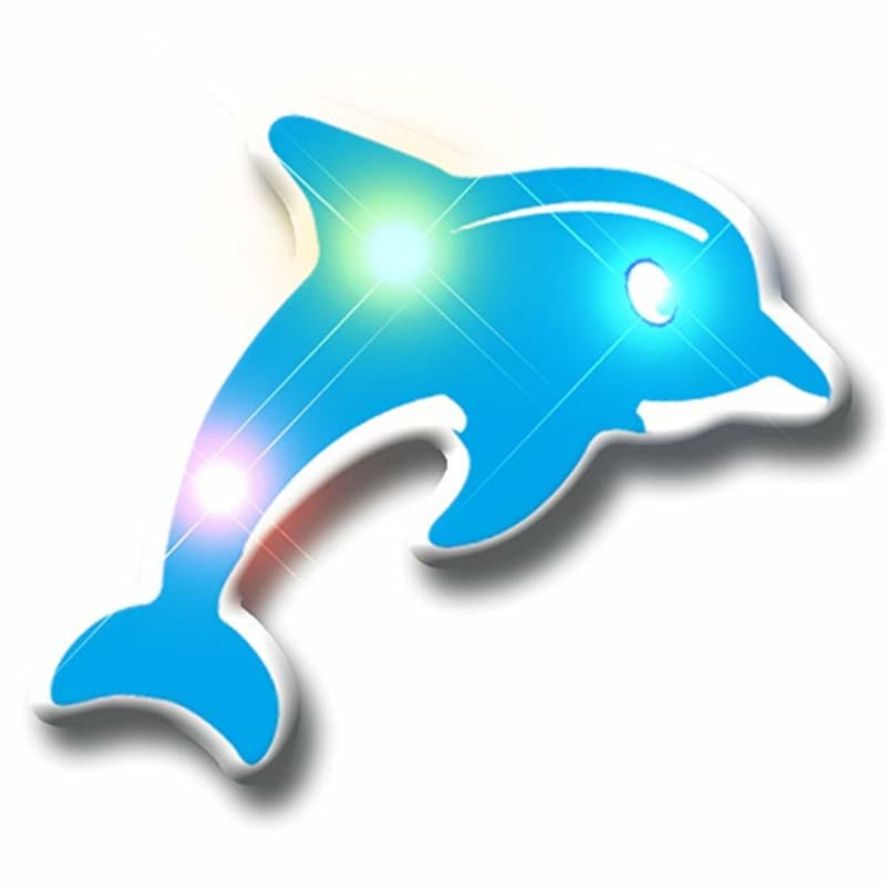 Blue Dolphin Flashing Body Light Lapel Pins All Body Lights and Blinkees Blue Dolphin Flashing Body Light Lapel Pins All Body Lights and Blinkees 3