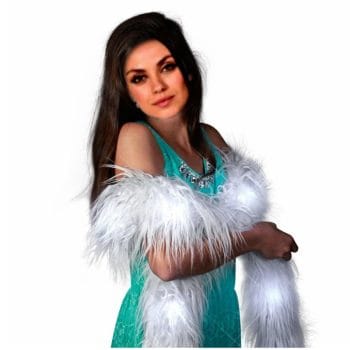 LED Faux Fur Boa White All Products