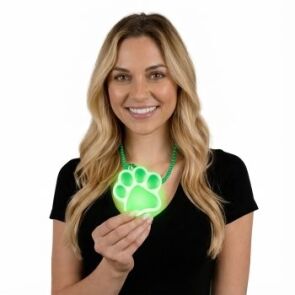 Light Up Green Paw Print Charm Necklace All Products Light Up Green Paw Print Charm Necklace All Products