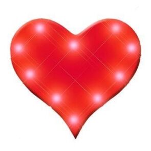Red Heart Flashing Battery Operated Body Light Lapel Pins All Products