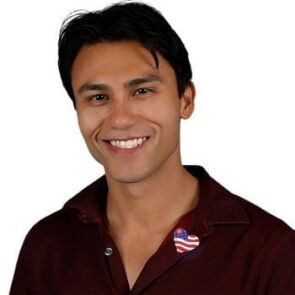 USA Heart Flashing Body Light Lapel Pins 4th of July