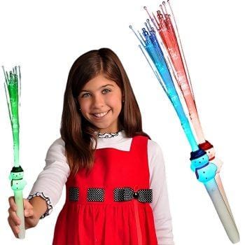 Fiber Optic Snowman Light Up Wand All Products