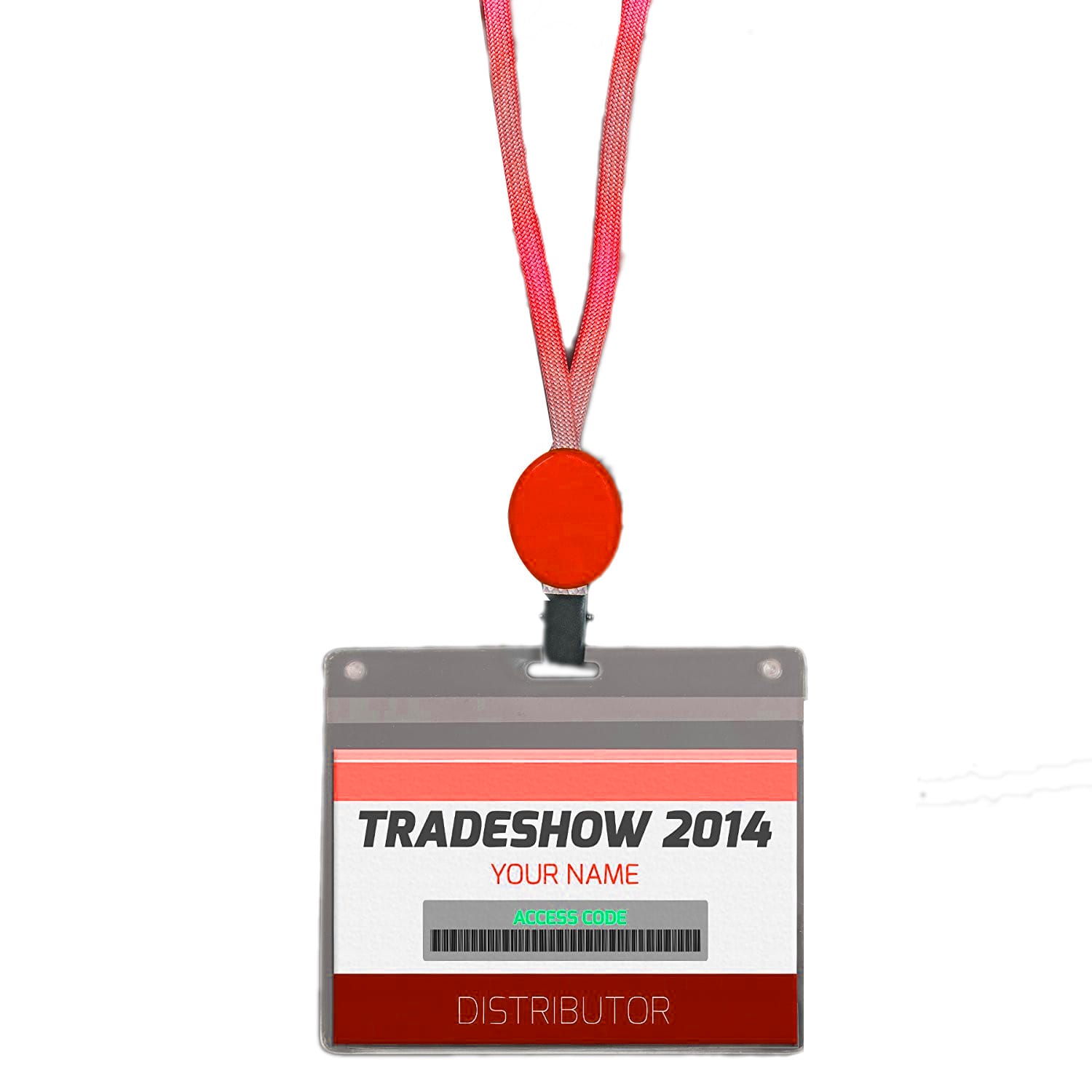 Lightup Lanyard with Badge Clip Red LED All Products Lightup Lanyard with Badge Clip Red LED All Products 3