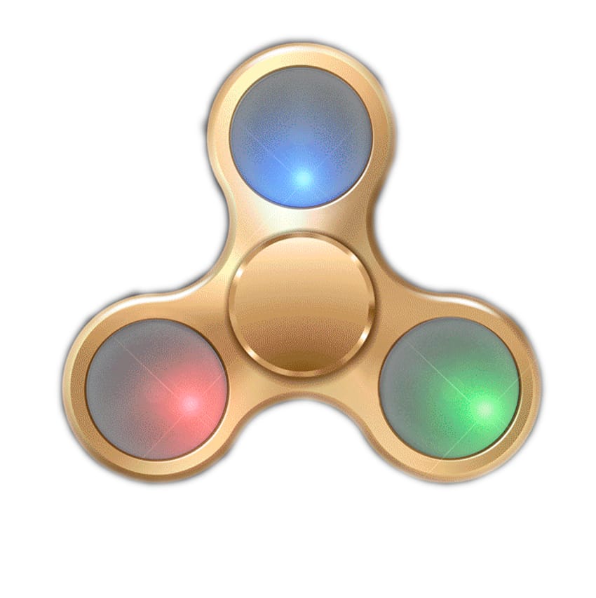 Gold Metallic LED EDC Fidget Spinner All Products Gold Metallic LED EDC Fidget Spinner All Products 3