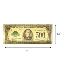 500 Dollar American Dollar Bill 24k Gold Plated Art Collectibles Fake Banknote Currency for Decoration 24K Gold and Silver Plated Replica Bills 500 Dollar American Dollar Bill 24k Gold Plated Art Collectibles Fake Banknote Currency for Decoration 24K Gold and Silver Plated Replica Bills 5