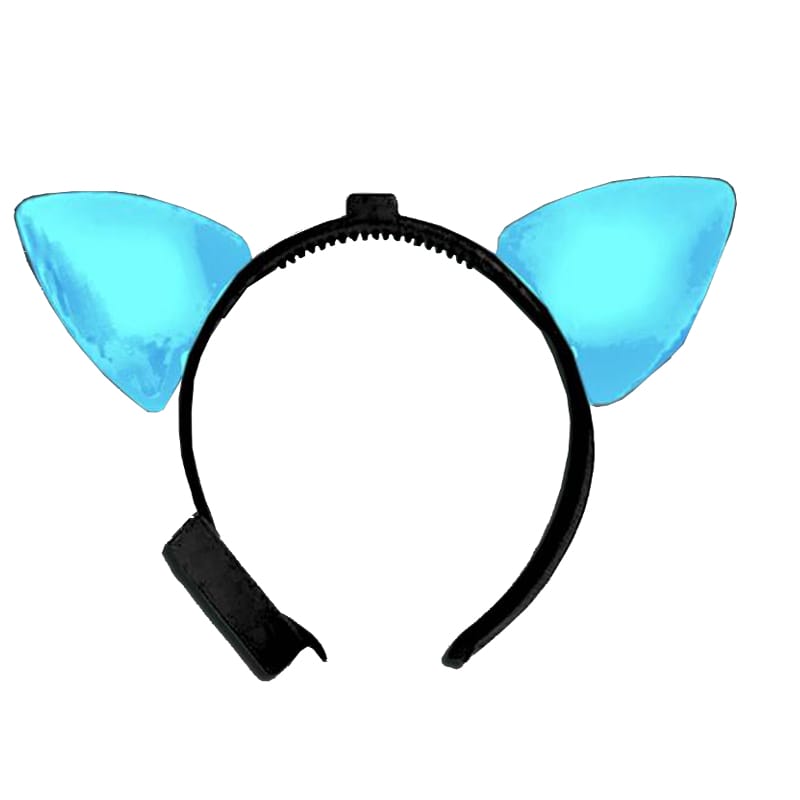 Light Up Blue Cat Ears Headband All Products Light Up Blue Cat Ears Headband All Products 3
