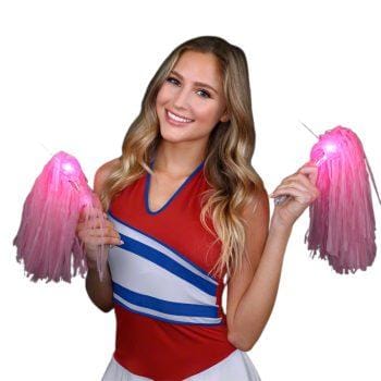 LED Team Spirit Pom Pom Pink Cheer Sticks LED Team Spirit Pom Pom Pink Cheer Sticks