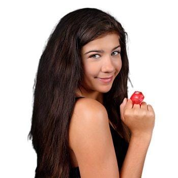 Huge Gem Ring Red Diamond White