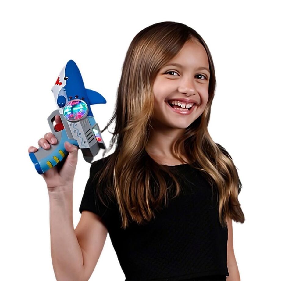 Light Up Spinning Shark Prism Gun No Sound All Products 3