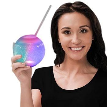 Light Up Frosted Mood Multicolored Glow Ball Tumbler Cup for Parties All Products 3