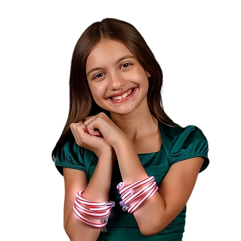 Light Up Christmas Candy Cane Tube Bracelet All Products Light Up Christmas Candy Cane Tube Bracelet All Products 3