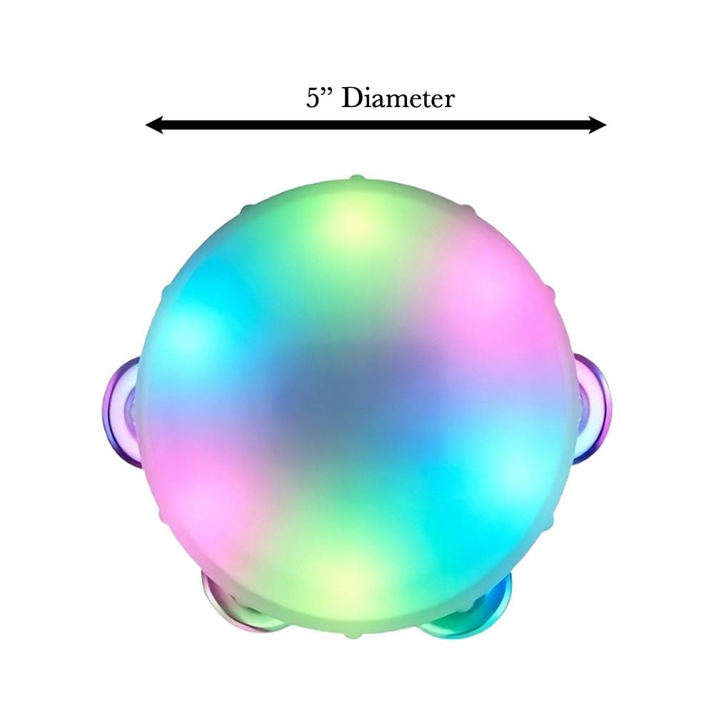Light Up Mini Multicolored Round Tambourine All Products Light Up Mini Multicolored Round Tambourine All Products 5