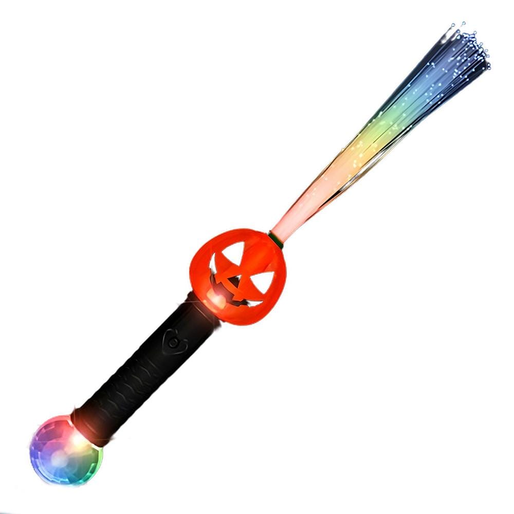 Flashing Fiber Optic Pumpkin Wand with Prism Ball All Products 4