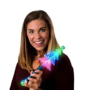 LED Sparkling Crystal Ball Holiday Tree Wand Assorted Blue or Pink Handle All Products