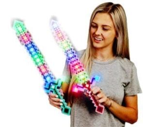 20 Inches Light Up Galaxy 3D Pixel Sword 1 Unit Assorted All Products 3