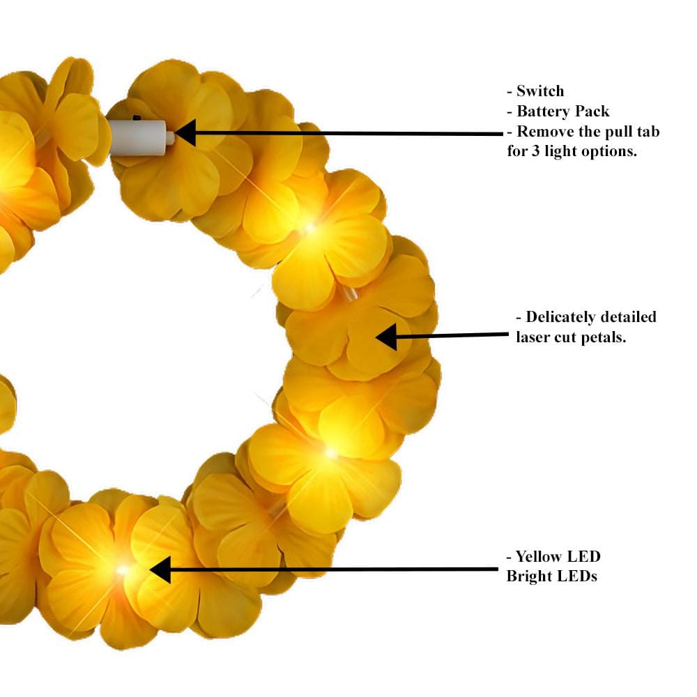 Island Girl Tropical Flower Crown Lei Headband Yellow for Mardi Gras All Products Island Girl Tropical Flower Crown Lei Headband Yellow for Mardi Gras All Products 6