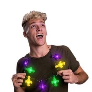 Flashing Fleur de Lis Charms Necklace for Mardi Gras All Products