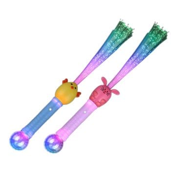 Pack of 2 Light Up Easter Sparkle Wands Bunny and Chick Duo All Products
