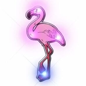Flamingo Flashing Body Light Lapel Pins All Body Lights and Blinkees
