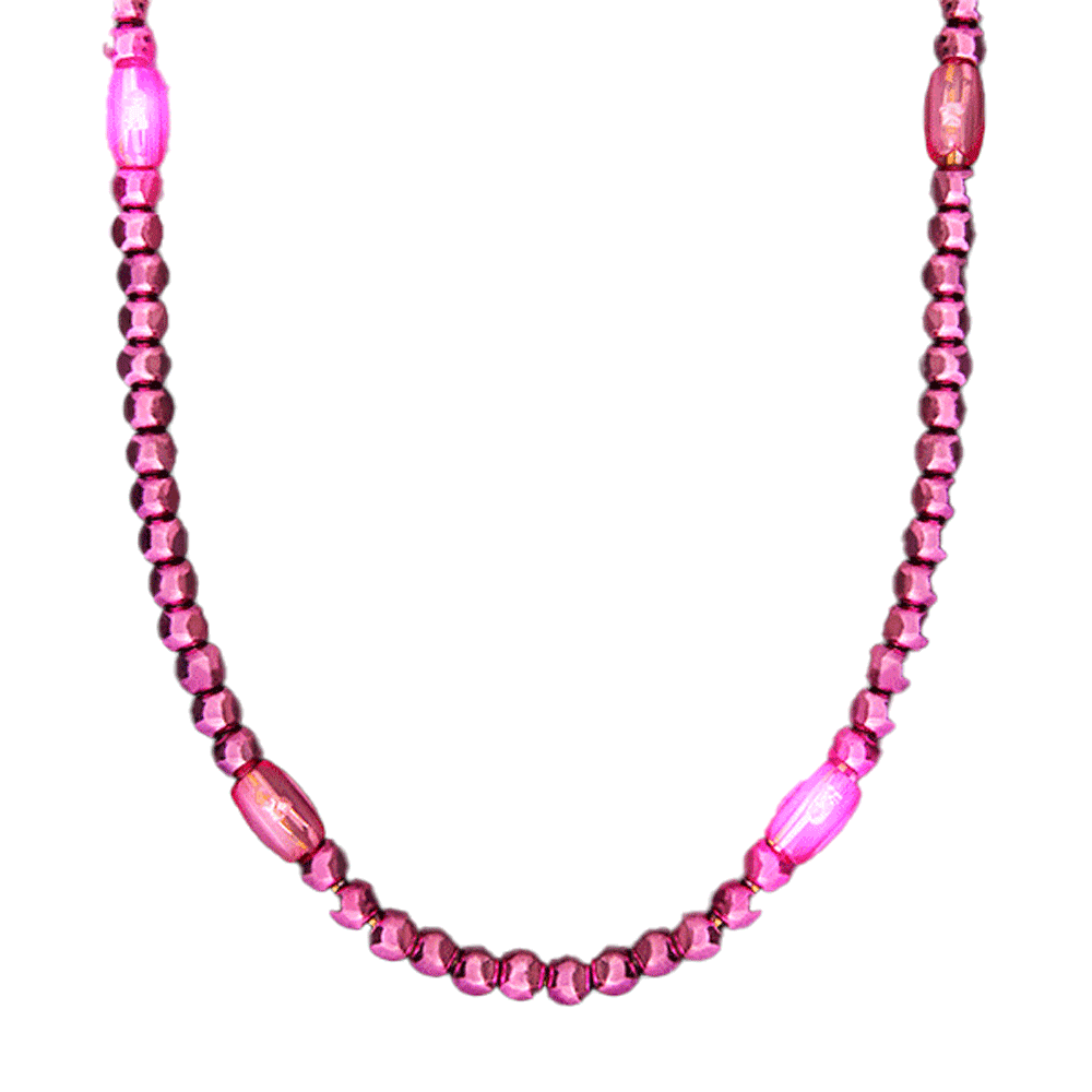 LED Necklace with Pink Beads All Products LED Necklace with Pink Beads All Products 5