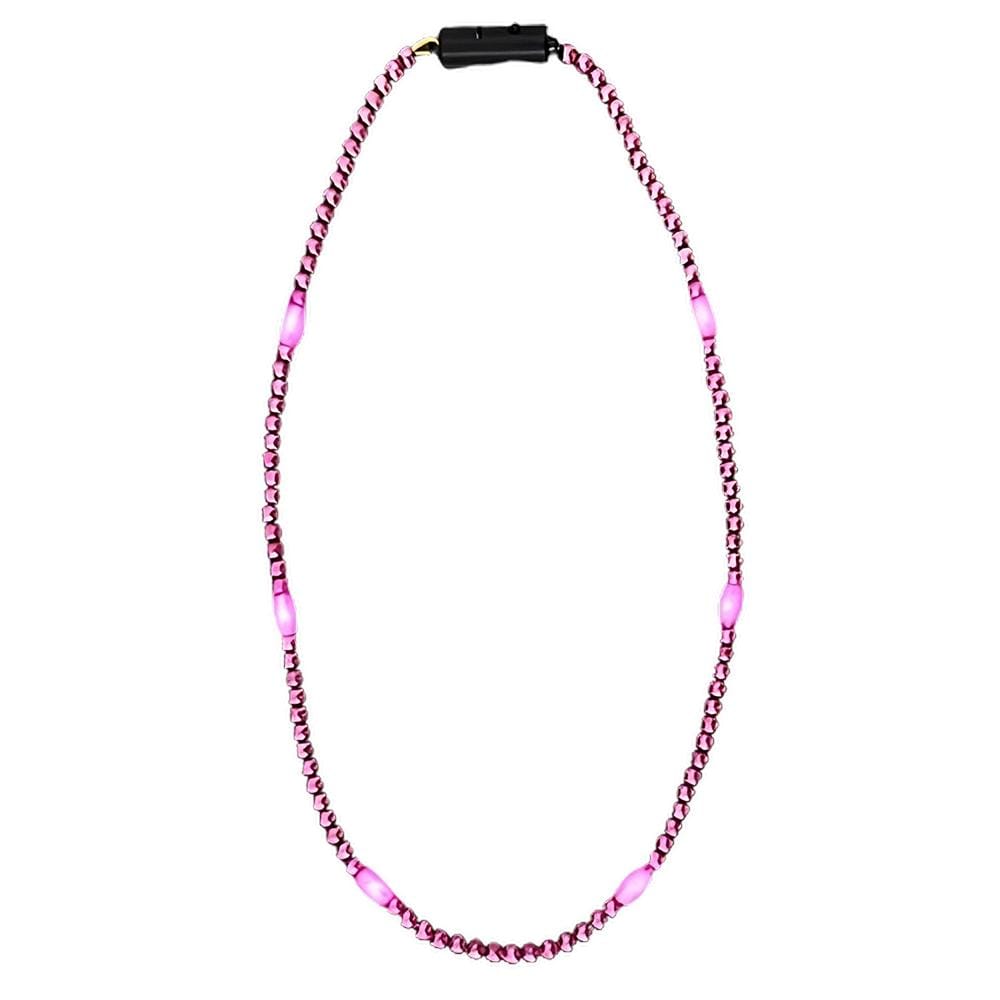 LED Necklace with Pink Beads All Products LED Necklace with Pink Beads All Products 7