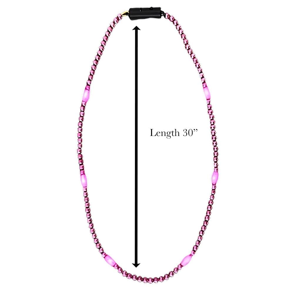 LED Necklace with Pink Beads All Products LED Necklace with Pink Beads All Products 8