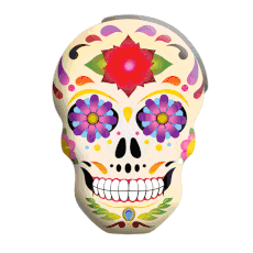 Day of the Dead Skull Flashing Body Light Necklace All Products 4