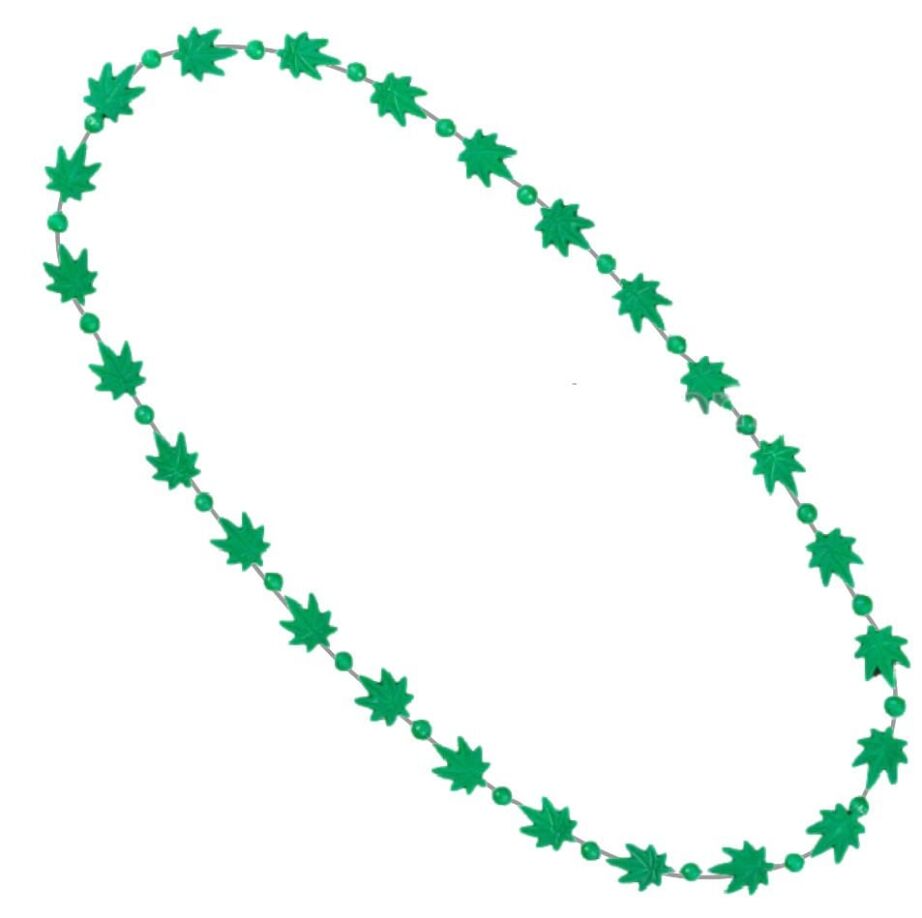 Pot Leaf Bead Necklaces Green Pack of 12 420 Pot Leaf Bead Necklaces Green Pack of 12 420 3