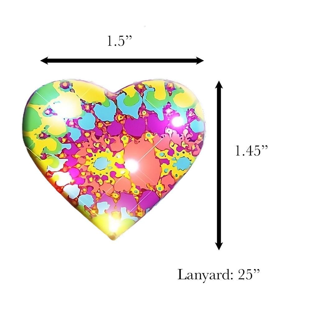 Tie Dye Heart Necklace Flashing Body Light Lapel Pins All Products Tie Dye Heart Necklace Flashing Body Light Lapel Pins All Products 4