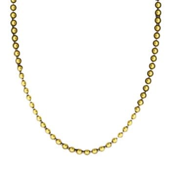 Smooth Round Opaque Bead Mardi Gras Necklace Gold Pack of 12 Beads and Beaded Necklaces