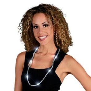LED Necklace with Silver Beads All Products LED Necklace with Silver Beads All Products