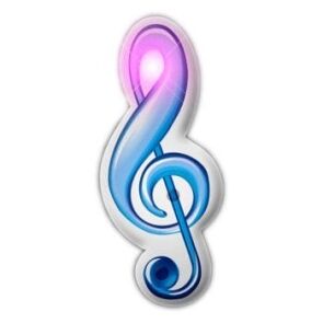 Treble Clef Music Note Flashing Body Light Lapel Pins All Body Lights and Blinkees