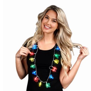 Multicolor LED Happy Birthday Lights Necklace All Products