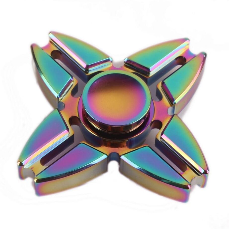 Rainbow Chameleon Split Four Way Metal EDC Fidget Spinner All Products Rainbow Chameleon Split Four Way Metal EDC Fidget Spinner All Products 3