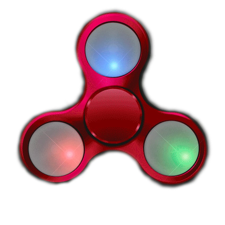 Red Metallic LED EDC Fidget Spinner All Products Red Metallic LED EDC Fidget Spinner All Products 3