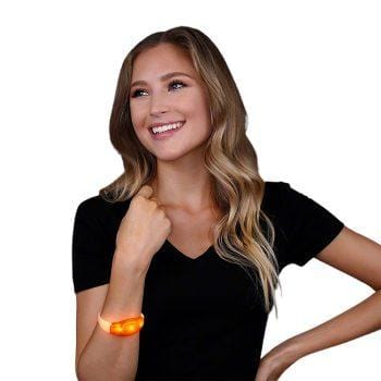 Rubber Frosted Orange Bracelet Halloween Light Up Accessories