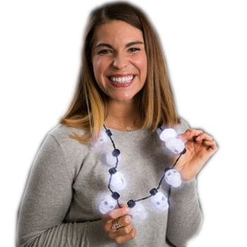 Flashing Big Bulb Skeleton Skulls Halloween Necklace All Products