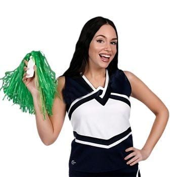 Non Light Up Short Handle Cheer Pom poms Green All Products