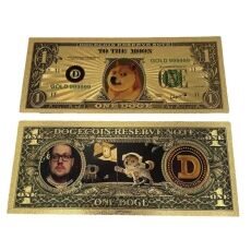 Dogecoin 24K Gold Plated Banknotes Collectors Bill Non-currency Replica Art Collection 24K Gold and Silver Plated Replica Bills Dogecoin 24K Gold Plated Banknotes Collectors Bill Non-currency Replica Art Collection 24K Gold and Silver Plated Replica Bills 4
