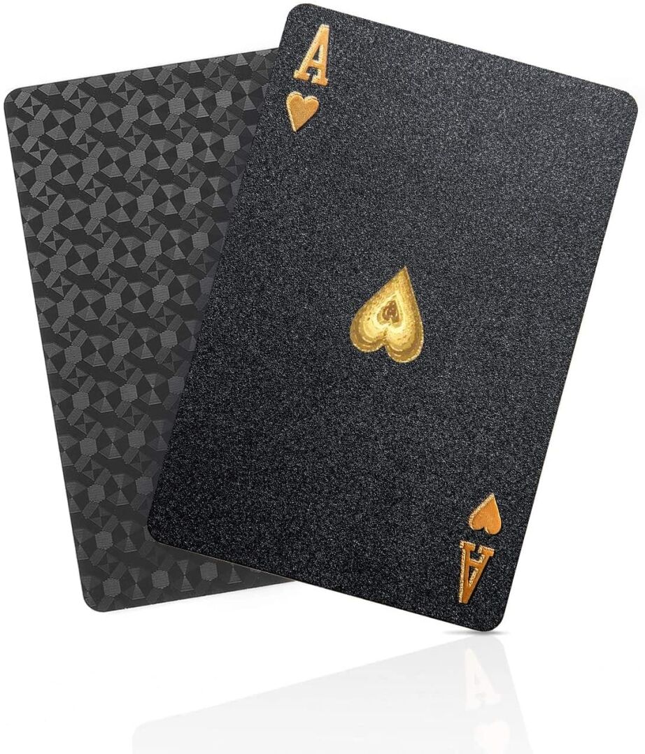 Black Matte Magic Waterproof Non Slippery Deck of Poker Cards with No Art Premium Quality 24K Gold and Silver Plated Replica Bills Black Matte Magic Waterproof Non Slippery Deck of Poker Cards with No Art Premium Quality 24K Gold and Silver Plated Replica Bills 3