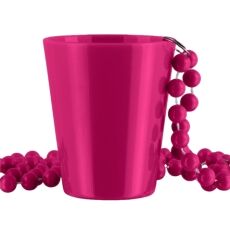 Unlit Pink Shot Glass on Pink Beaded Necklaces All Products 4