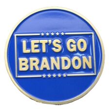 LET’S GO BRANDON 2024 SAVE AMERICA BACK Donald Trump Gold on Gold Plated Collectible Supporters Challenge Coin All Products 4
