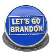 LET’S GO BRANDON 2024 SAVE AMERICA BACK Donald Trump Gold on Gold Plated Collectible Supporters Challenge Coin All Products 7