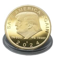 LET’S GO BRANDON 2024 SAVE AMERICA BACK Donald Trump Gold on Gold Plated Collectible Supporters Challenge Coin All Products 6