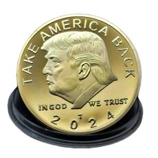2024 TAKE AMERICA BACK Commander in Chief Donald Trump Gold on Gold Plated Collectible Coin All Products 8
