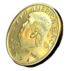2024 TAKE AMERICA BACK Commander in Chief Donald Trump Gold on Gold Plated Collectible Coin All Products 6