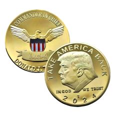 2024 TAKE AMERICA BACK Commander in Chief Donald Trump Gold on Gold Plated Collectible Coin All Products 5