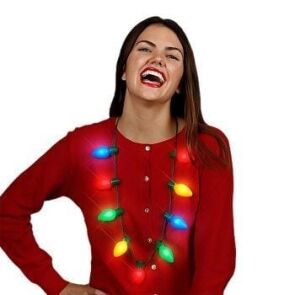 9 Bulbs Huge Old School Wearable Christmas Light Necklace All Products