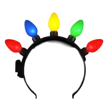 5 Bulbs Huge Old School Christmas Headband All Products